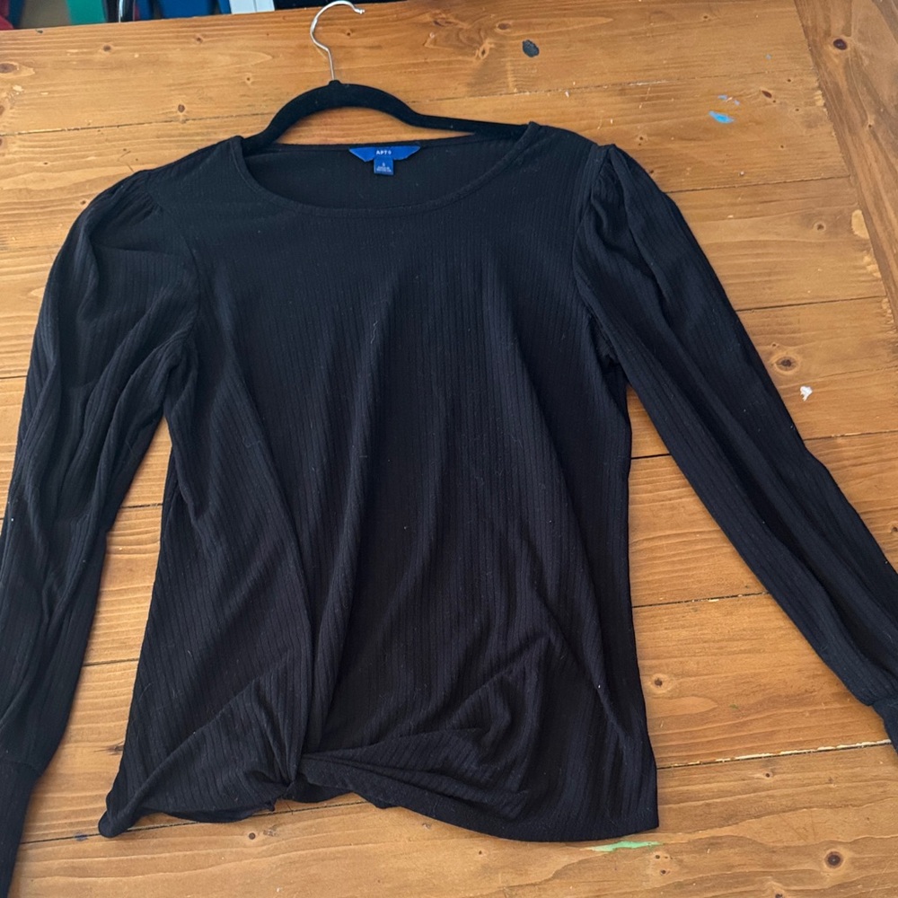 Apt.‎ 9 Black Long Sleeve Tee